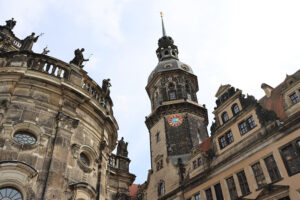 Blick auf den Hausmannsturm Dresdner Schloss