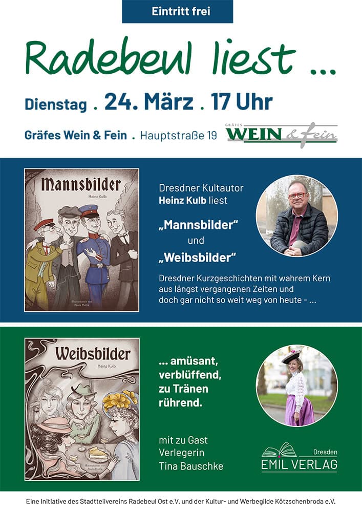 Radebeul liest, Heinz Kulb, Mannsbilder, Weibsbilder